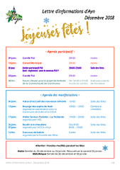 Lettre d'informations d'AYN de décembre 2018