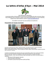 Lettre d'informations d'AYN de mai 2014