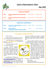 Lettre d'informations d'AYN de mai 2021