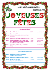 Lettre d'informations d'AYN de décembre 2021