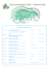 Lettre d'informations d'AYN de décembre 2022