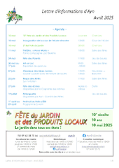 Lettre d'informations d'AYN d'avril 2025
